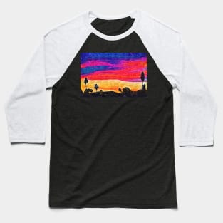 Sunset In The Desert Baseball T-Shirt